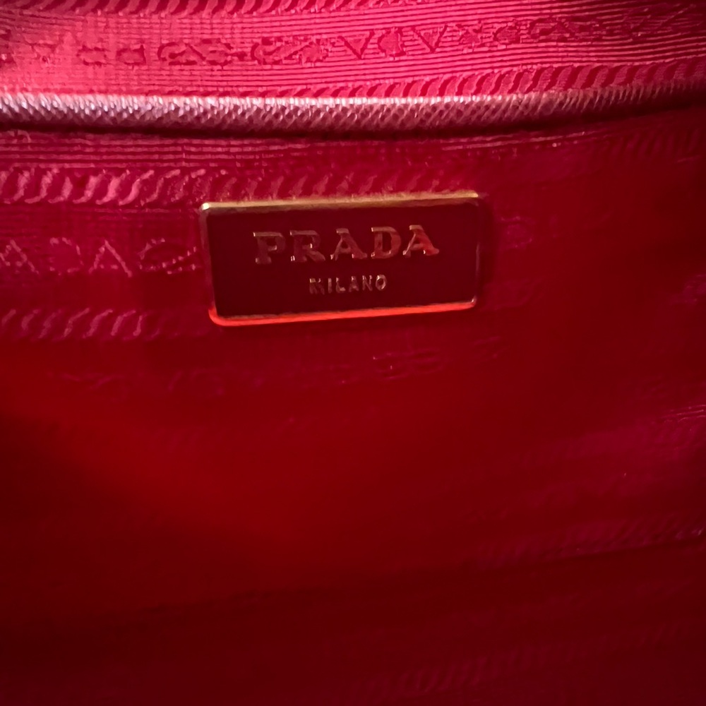 Prada Lux Open Saffiano Leather Tote Bag in Red - Picture 10 of 16